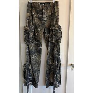 Level You Up Tree Camo Cargo Pant Olive/Combo, Fashion Nova, MED